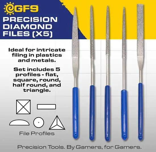 Precision Hobby Tools Precision Diamond Files Tools [x5]