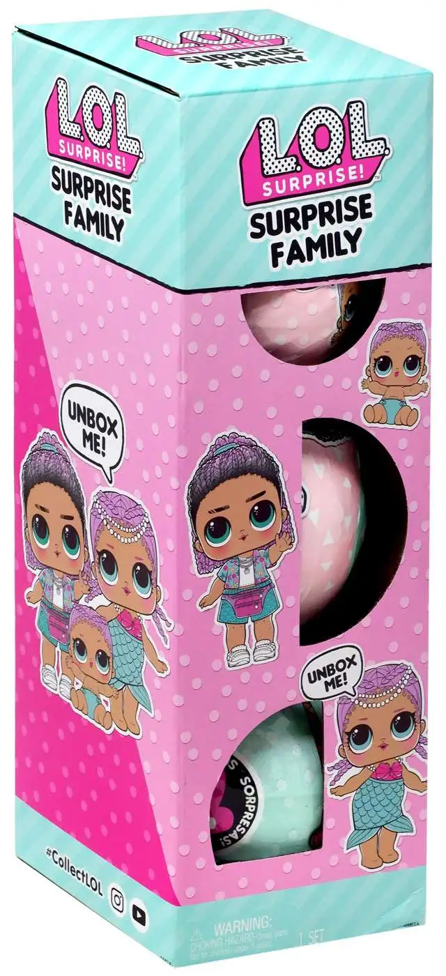 LOL Surprise Family Surprise Merbaby Fashion Tots Doll 3-Pack 7 Surprises MGA Entertainment - ToyWiz