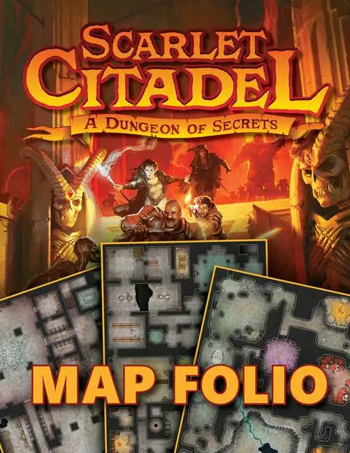 Scarlet Citadel A Dungeon of Secrets Map Folio Roleplaying Accessory