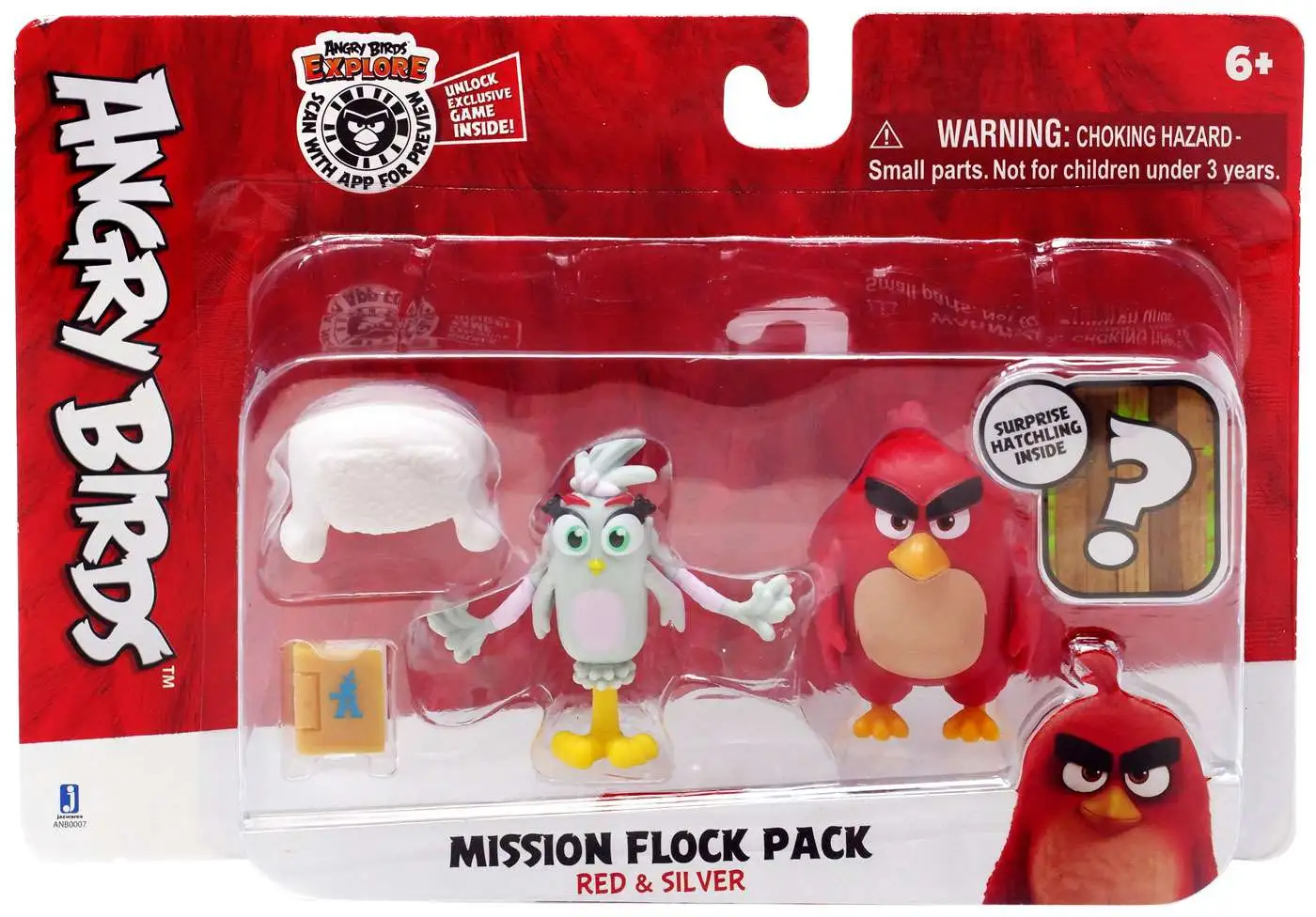 Angry Birds Mission Flock Pack Red & Silver Figure 2-Pack