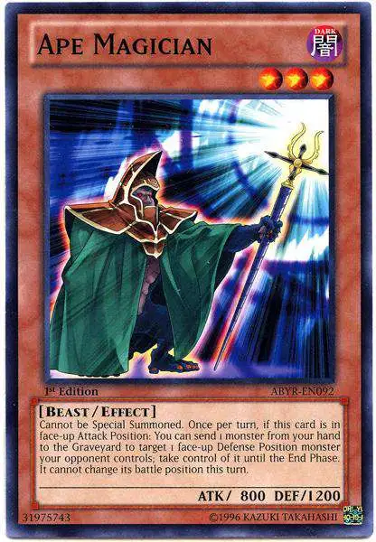 YuGiOh Trading Card Game Abyss Rising Common Ape Magician ABYR-EN092