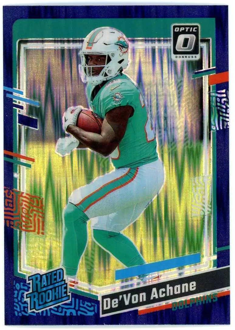 NFL 2023 Panini Donruss Optic Purple Shock DeVon Achane #269 [Rated Rookie]
