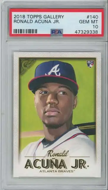 MLB 2018 Topps Gallery Ronald Acuna Jr. Rookie Graded Single Card 140 ...