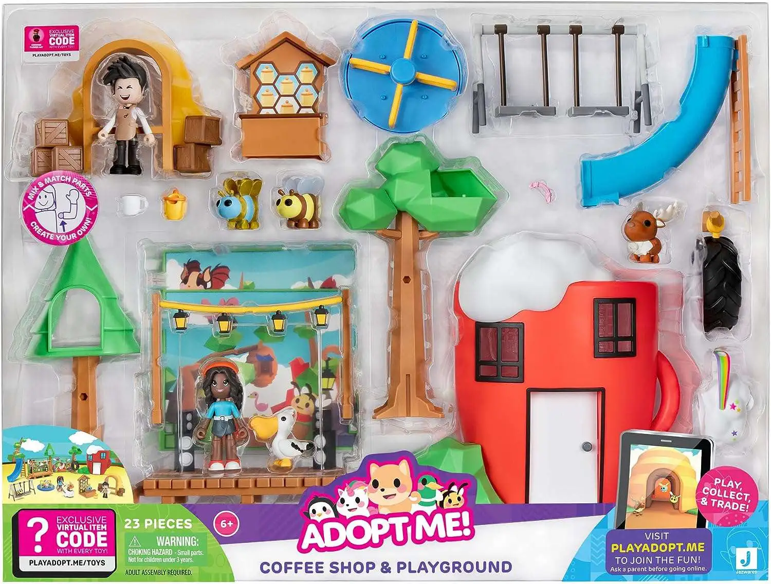 Adopt Me Coffee Shop Playground Playset Comes with Online Virtual Item ...