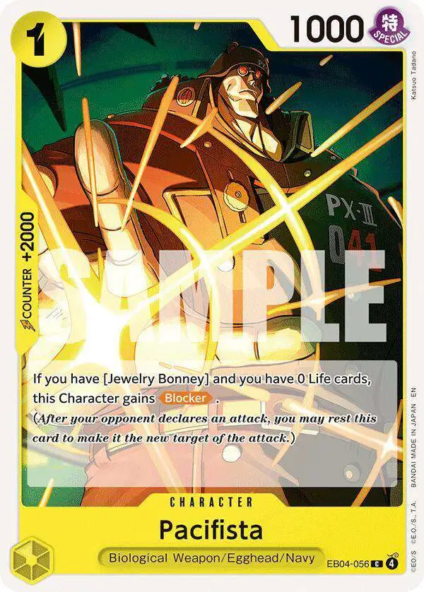 One Piece Trading Card Game Adventure on Kami's Island Common Pacifista EB04-056 One Piece Trading Card Game Adventure on Kami's Island Common Pacifista EB04-056