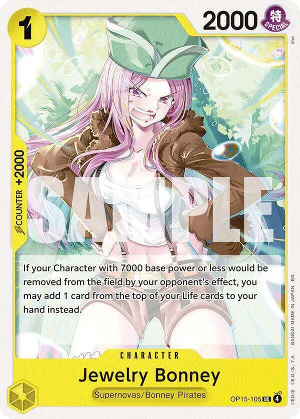 one piece card game jewelry bonney Green) FEATUREONE L Number One Piece TCG Official Card