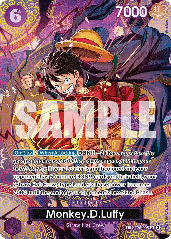 One Piece Trading Card Game Adventure on Kamis Island Single Card Super  Rare Monkey.D.Luffy ST26-005 SP - ToyWiz