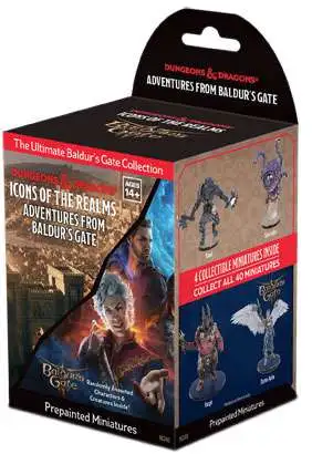 Dungeons & Dragons Icons of the Realms Adventures From Baldur's Gate Miniature Booster Pack [4 RANDOM Miniatures]