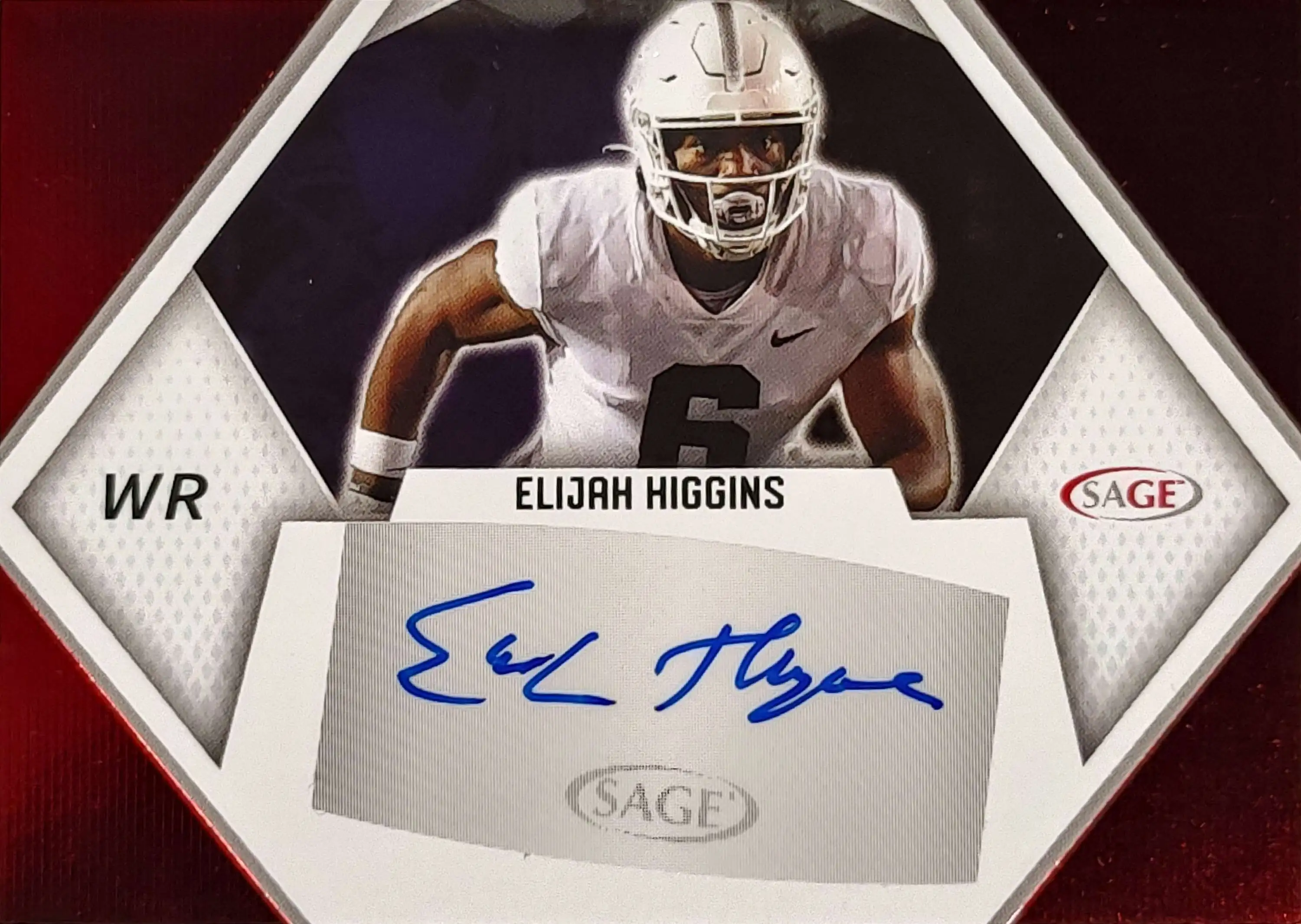 NFL 2023 Elijah Higgins Red Autographed Single Card A-EH