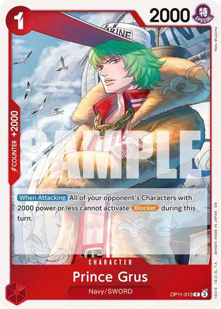 One Piece Trading Card Game A Fist of Divine Speed Rare Prince Grus OP11-013
