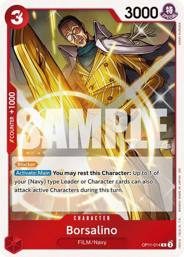 One Piece Trading Card Game A Fist of Divine Speed Rare Borsalino OP11-014