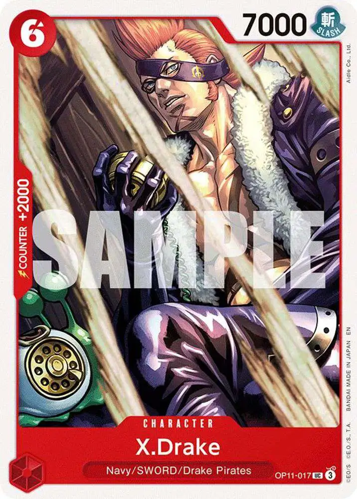 One Piece Trading Card Game A Fist of Divine Speed Uncommon X.Drake OP11-017