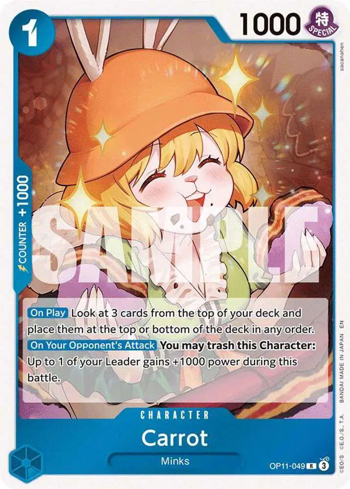 One Piece Trading Card Game A Fist of Divine Speed Rare Carrot OP11-049