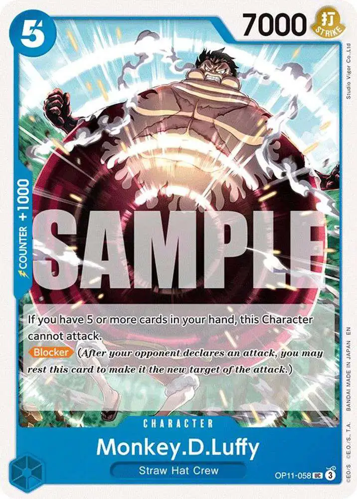 One Piece Trading Card Game A Fist of Divine Speed Uncommon Monkey.D.Luffy OP11-058