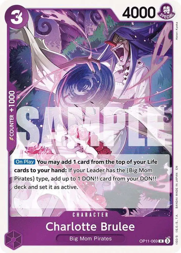 One Piece Trading Card Game A Fist of Divine Speed Rare Charlotte Brulee OP11-069