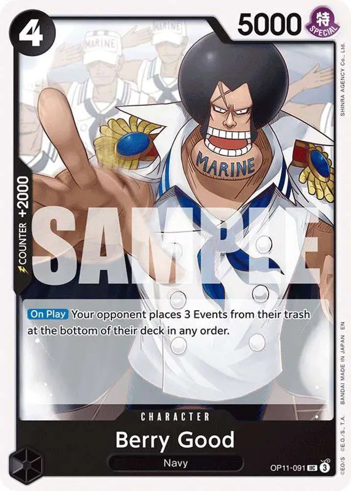 One Piece Trading Card Game A Fist of Divine Speed Uncommon Berry Good OP11-091
