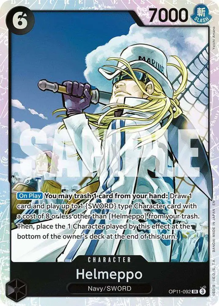 One Piece Trading Card Game A Fist of Divine Speed Super Rare Helmeppo OP11-092