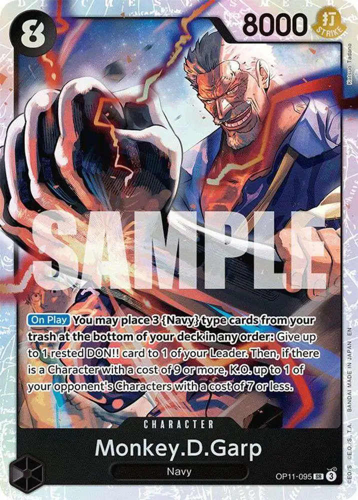 One Piece Trading Card Game A Fist of Divine Speed Super Rare Monkey.D.Garp OP11-095