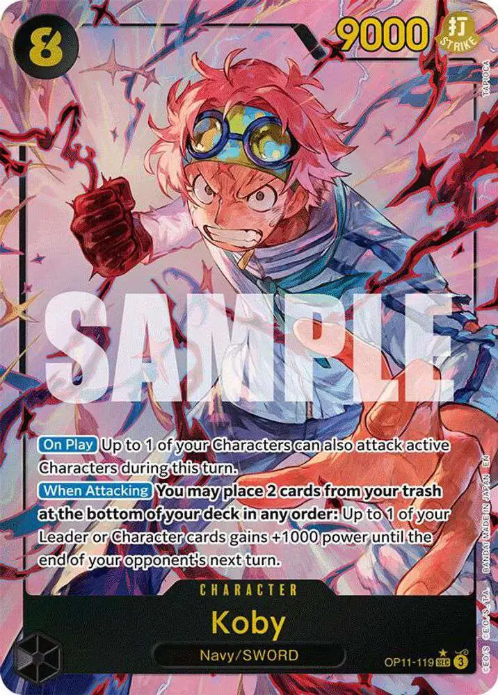 One Piece Trading Card Game A Fist of Divine Speed Secret Rare Koby  OP11-119 [Alternate Art]