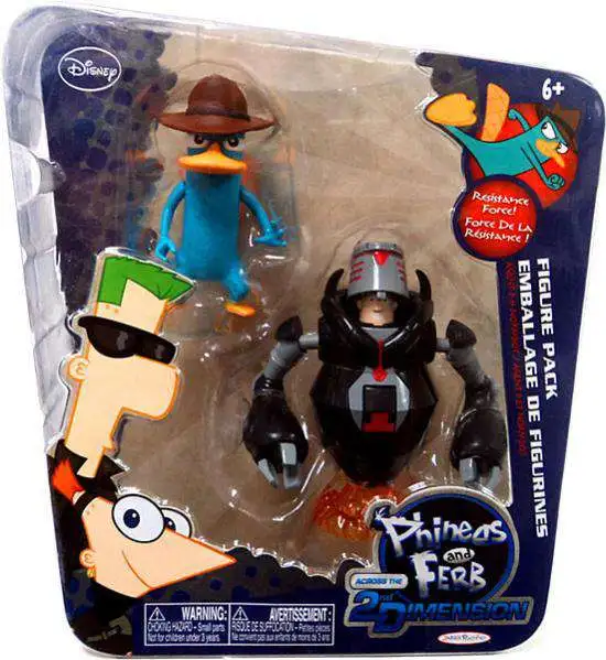 Disney Phineas und Ferb Dr Abbildung 2er-Pack Figur Doofenshmirtz & Agent P 