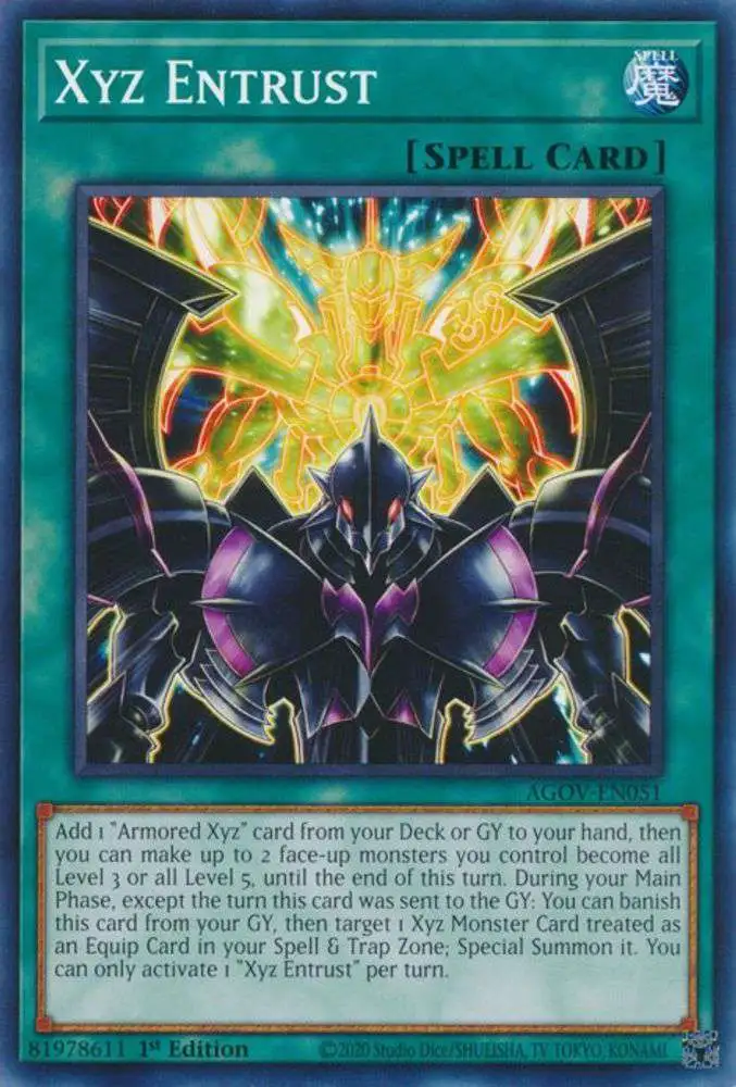 YuGiOh Trading Card Game Age of Overlord Common Xyz Entrust AGOV-EN051