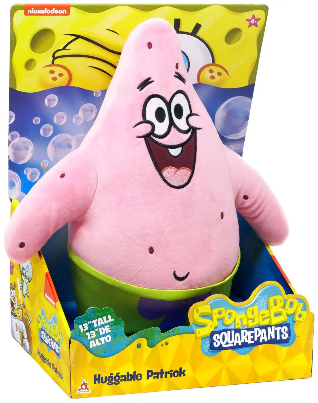 Nickelodeon Spongebob Squarepants Huggable Patrick 13 Plush Alpha Group