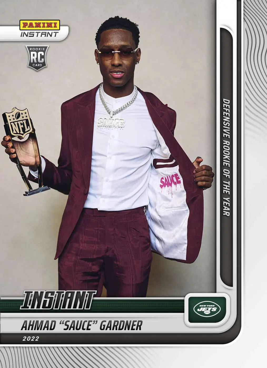 NFL New York Jets 2022 Instant Weekly Football Ahmad Sauce Gardner 450  Trading Card 64 Rookie Card, Cheese Sauce Panini - ToyWiz