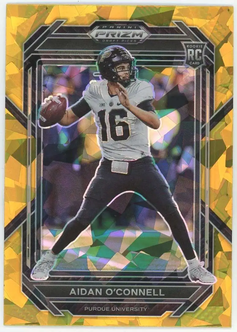 NFL Las Vegas Raiders 2023 Panini Prizm Draft Picks Gold Ice Prizm Aidan O'Connell #108 [Rookie]