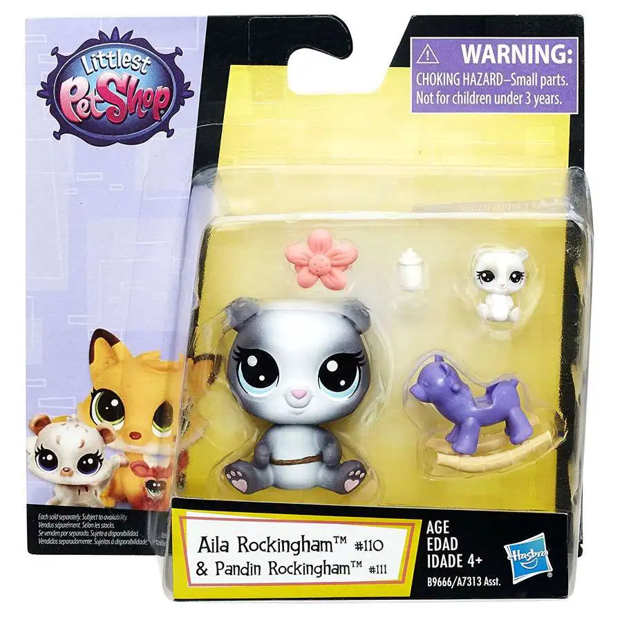 Littlest Pet Shop Pet Pawsabilities Aila Rockingham & Pandin Rockingham Figure 2 Pack #110, 111 [No Package]