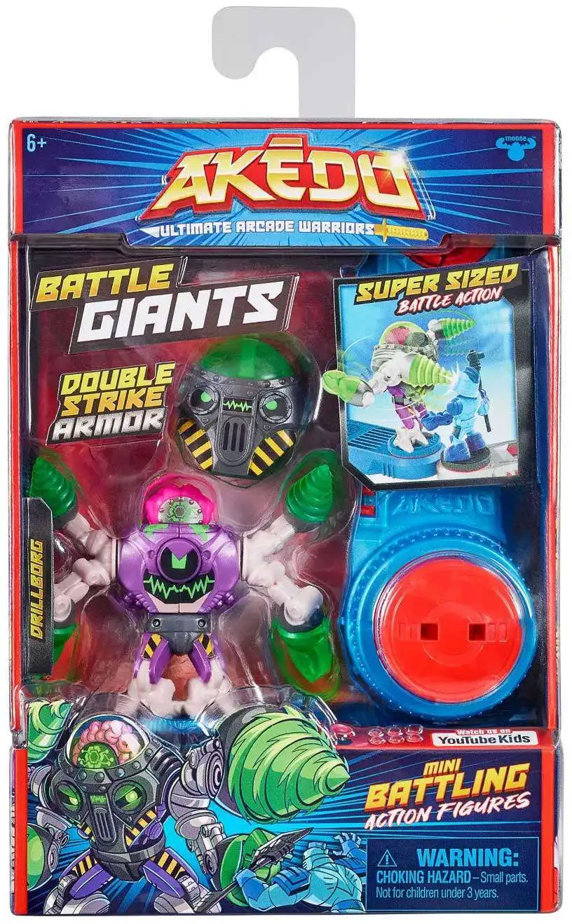 Akedo Ultimate Arcade Warriors Battle Giants Drillborg Mini Battling Action  Figure Moose Toys - ToyWiz