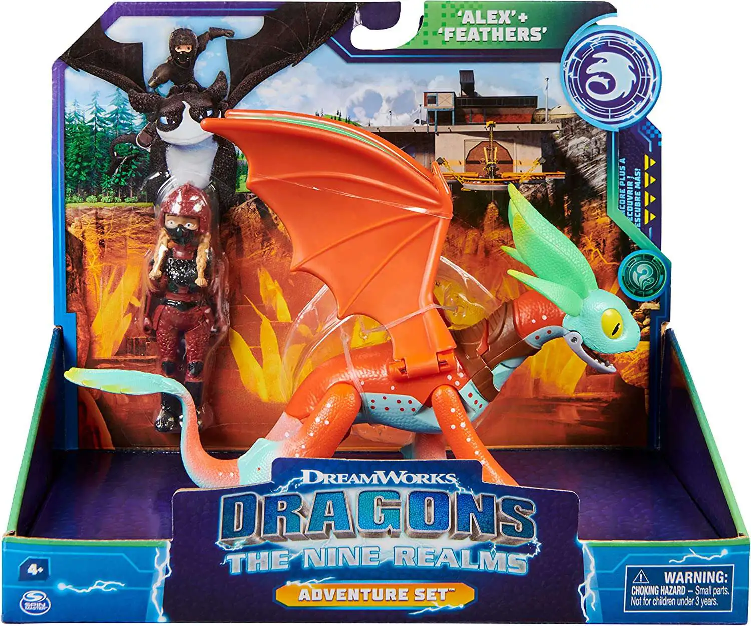 Dragons The Nine Realms Adventure Set Tom & Thunder Action Figure [Purple  Version]