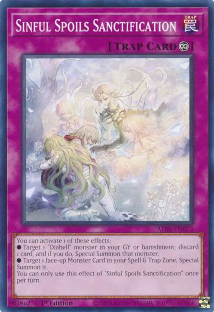 YuGiOh Trading Card Game Alliance Insight Common / Short Print Sinful Spoils Sanctification ALIN-EN073