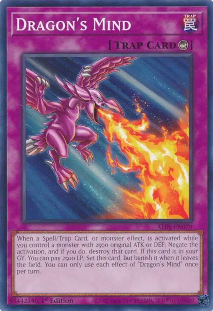 YuGiOh Trading Card Game Alliance Insight Common Dragon's Mind ALIN-EN079