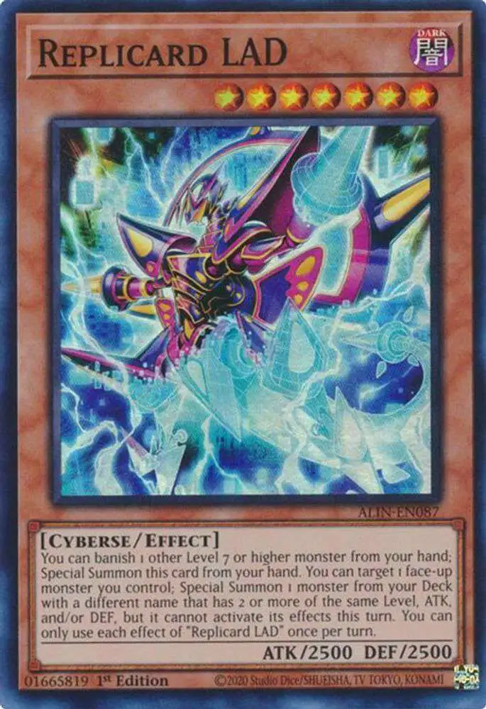 YuGiOh Trading Card Game Alliance Insight Super Rare Replicard LAD ALIN-EN087