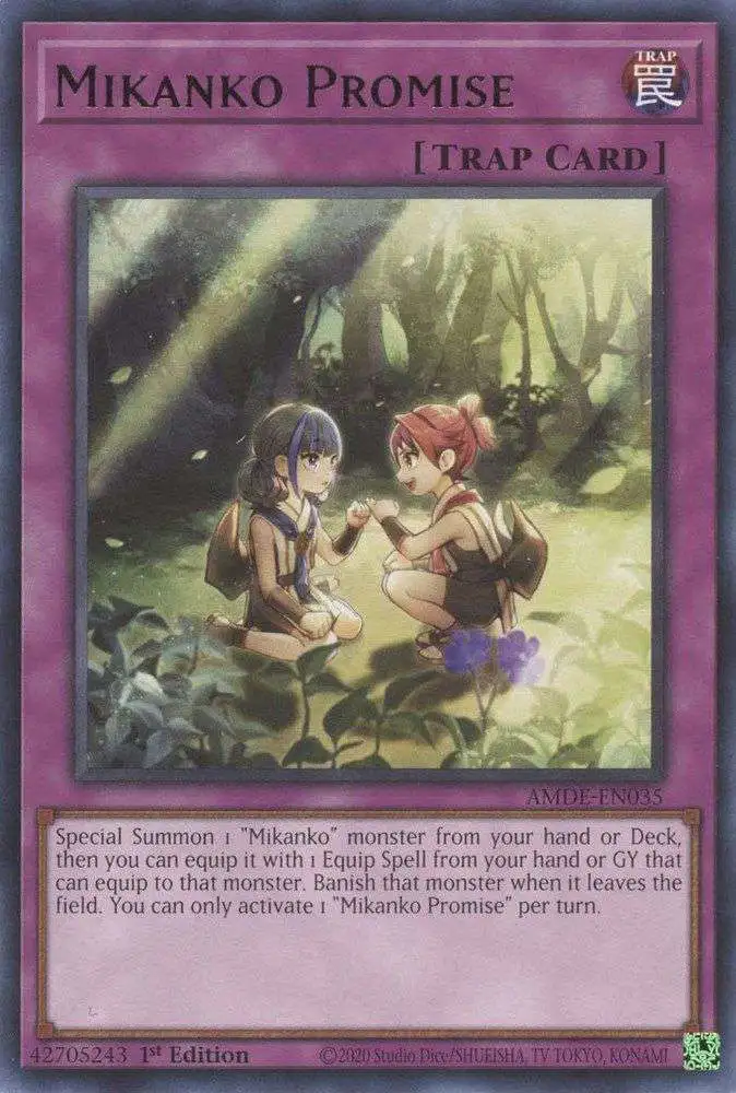 YuGiOh Trading Card Game Amazing Defenders Rare Mikanko Promise AMDE-EN035