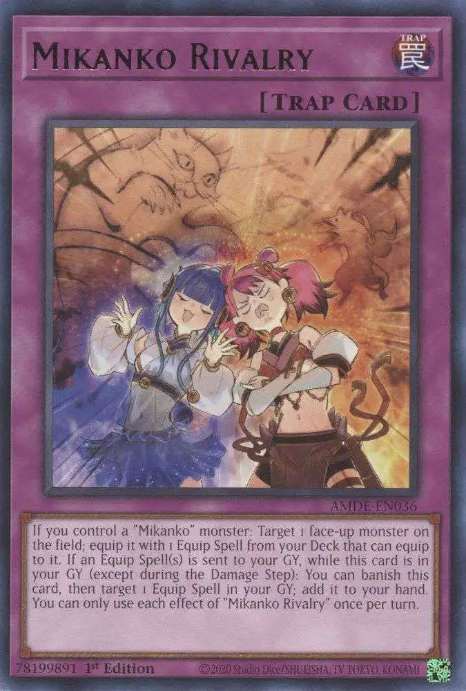 YuGiOh Trading Card Game Amazing Defenders Rare Mikanko Rivalry AMDE-EN036