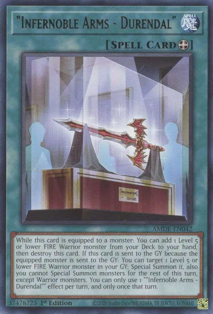 YuGiOh Trading Card Game Amazing Defenders Rare Infernoble Arms - Durendal AMDE-EN042