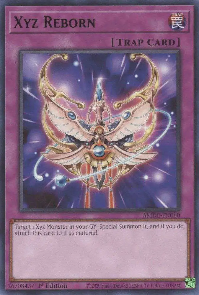 YuGiOh Trading Card Game Amazing Defenders Rare Xyz Reborn AMDE-EN060