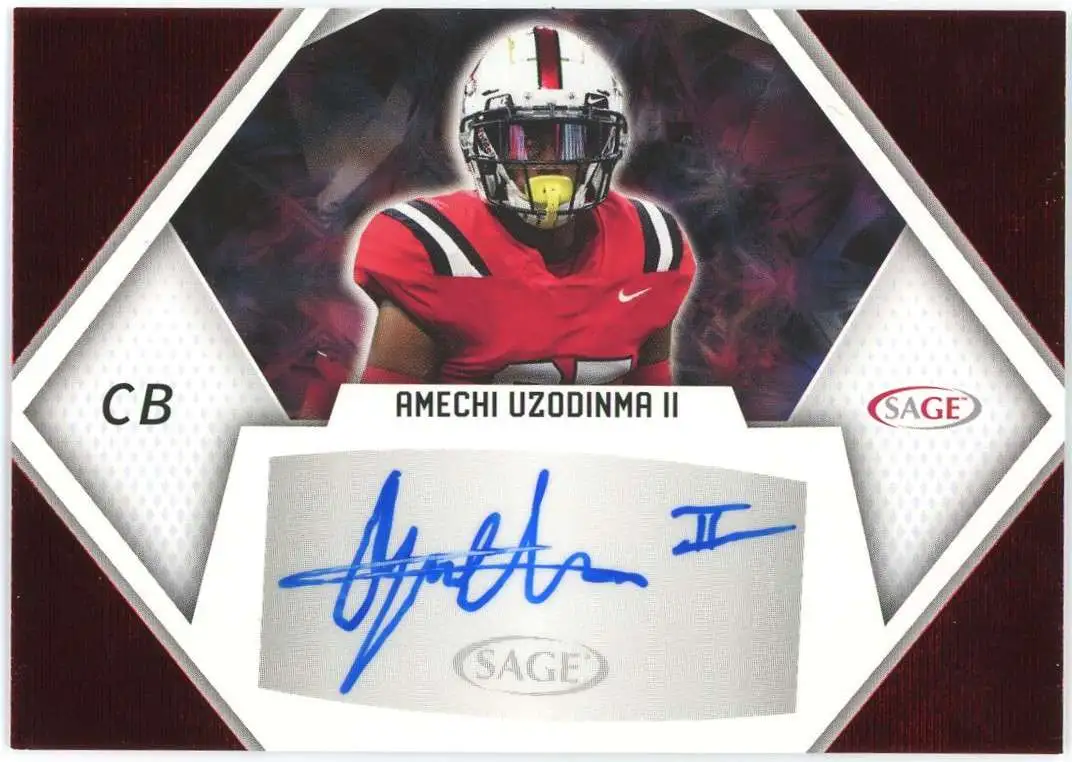 NFL Sage Collectibles 2023 Red Amechi Uzodinma II A-AU [Autograph]