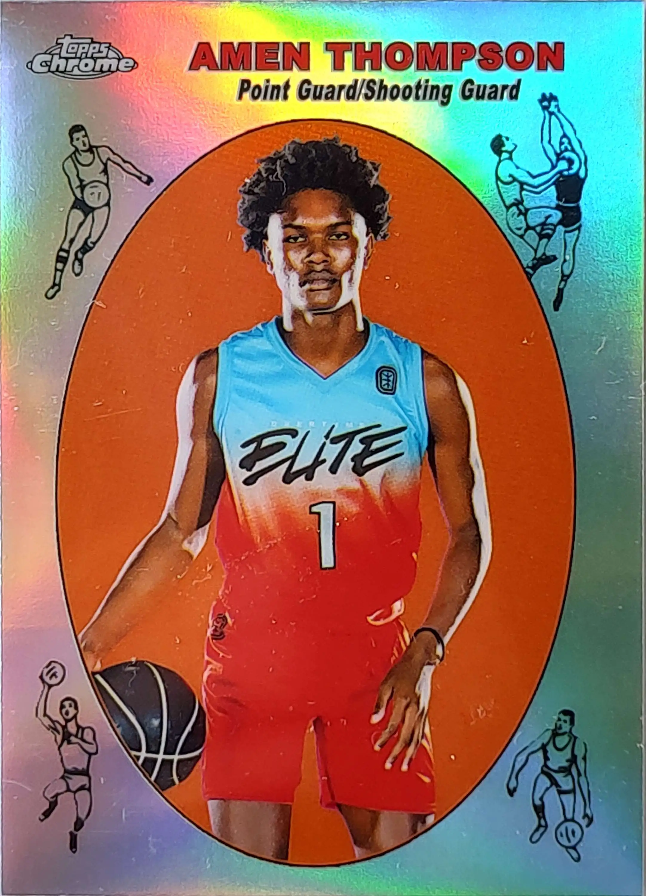 NBA 2021-22 Topps Chrome Overtime Elite Amen Thompson Trading Card