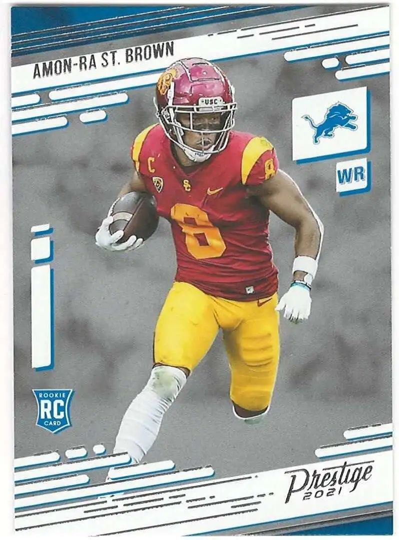 NFL 2021 Panini Donruss Optic Single Card Purple Shock Amon-Ra St. Brown  228 Rated Rookie - ToyWiz