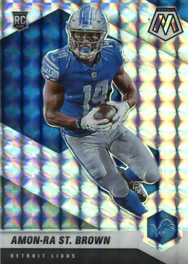 NFL 2021 Panini Mosaic Silver Prizm Amon-Ra St. Brown #328 [Rookie]