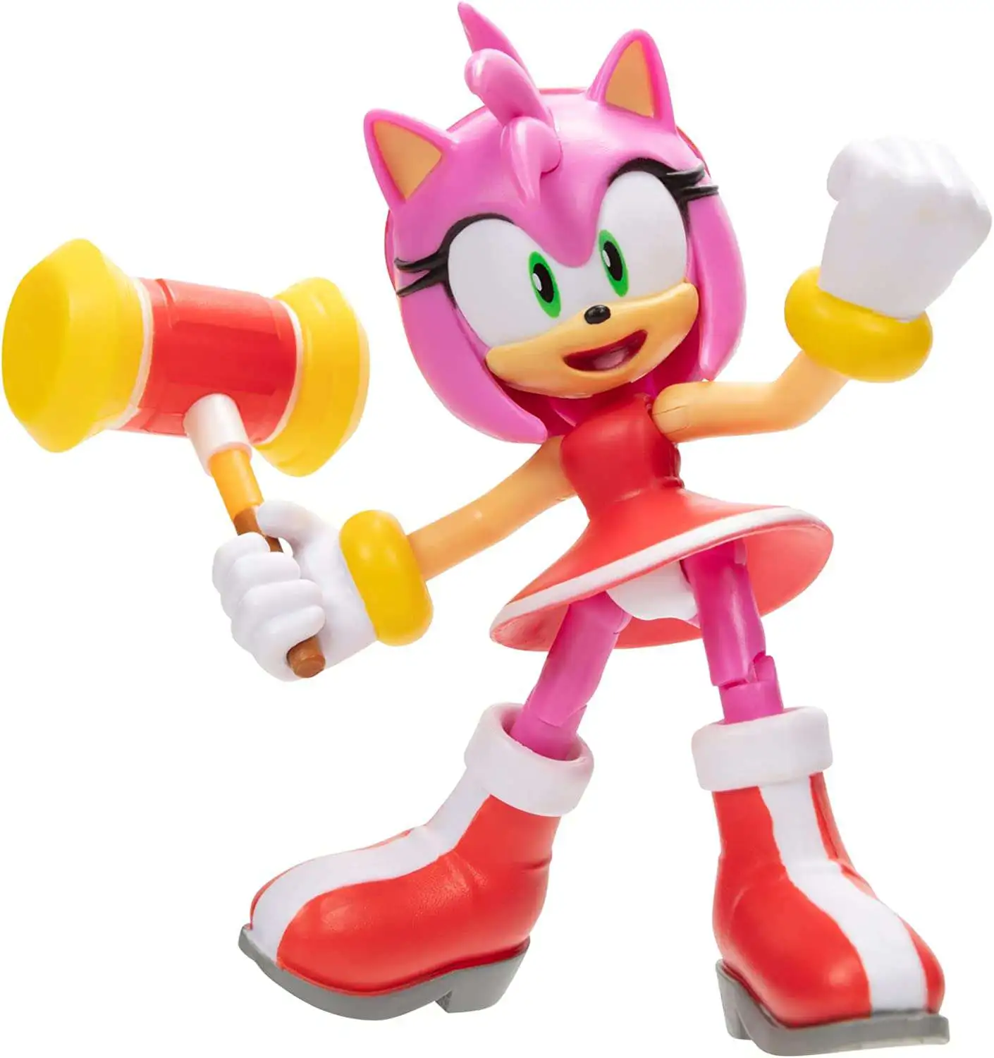 Sonic The Hedgehog Amy 4 Action Figure Modern, with Hammer Jakks