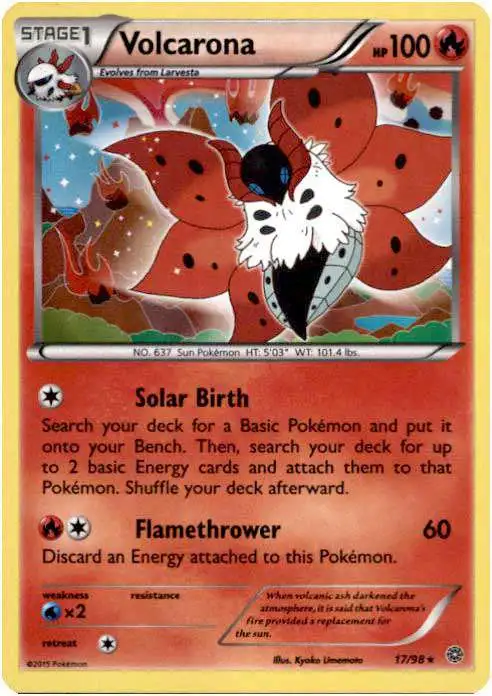 Pokemon Trading Card Game XY Ancient Origins Rare Holo Volcarona #17