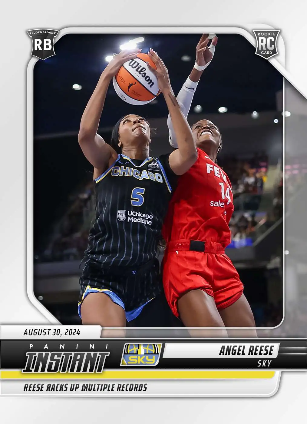 WNBA Chicago Sky 2024 Instant Basketball Angel Reese #192 [Rookie, Racks up Multiple Records]
