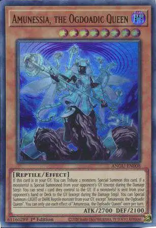 YuGiOh Ancient Guardians Ultra Rare Amunessia, the Ogdoadic Queen ANGU-EN008