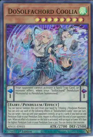 YuGiOh Ancient Guardians Collector Rare DoSolfachord Coolia ANGU-EN021