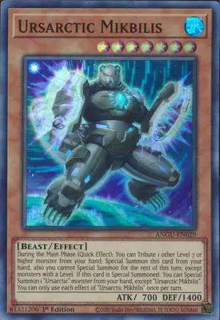 YuGiOh Ancient Guardians Super Rare Ursarctic Mikbilis ANGU-EN029