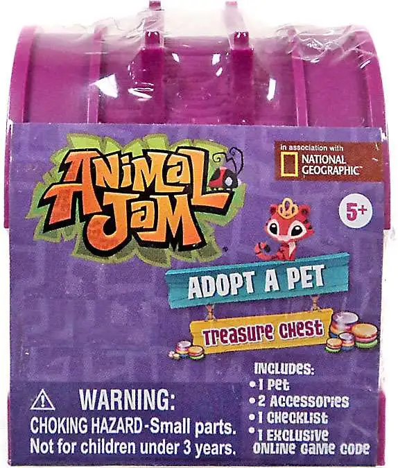 Animal Jam Adopt A Pet Treasure Chest Exclusive Mystery Pack RANDOM Color  Jazwares - ToyWiz
