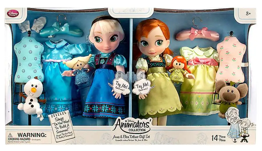 Disney Frozen Animators Collection Anna Elsa Deluxe 16 Doll 2-Pack - ToyWiz
